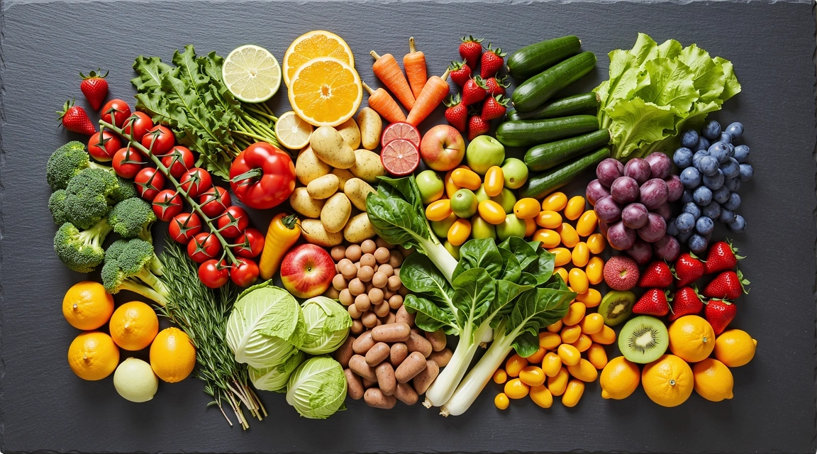 Variedad de vegetales frescos